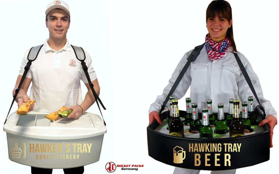 Mobile drink vendor tray and insulated beverage dispenser backpack combo – perfect for event catering, festivals, and outdoor promotions. This ergonomic, durable combo features a spacious vendor tray with adjustable compartments for cans, bottles, and cups alongside a high-capacity insulated backpack (11-19 liters) designed for hot and cold beverages. Equipped with hand-operated air pump and easy tap dispensing system, it ensures fast and efficient beverage service on the go. Ideal for professional catering staff and mobile vendors looking for comfort, portability, and top hygiene standards